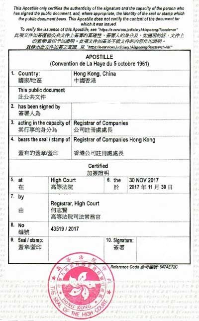 Apostille Service as Certified True Copy Alternative