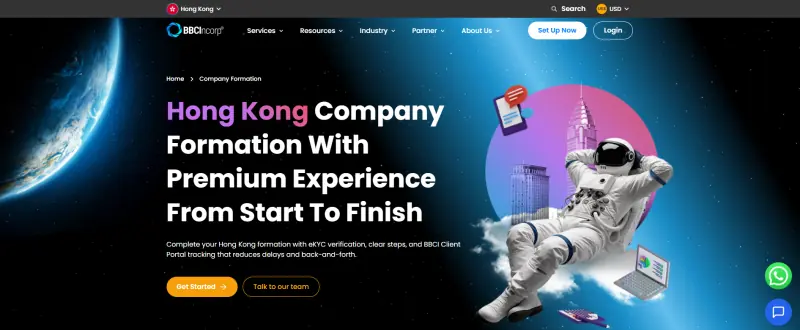 BBCIncorp: multi-jurisdiction company formation with 3-tier HK packages