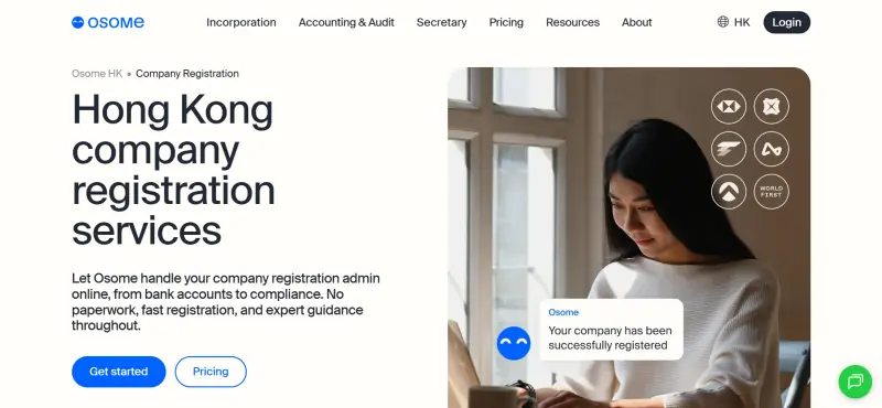 Osome platform: technology-led Hong Kong company formation and bookkeeping