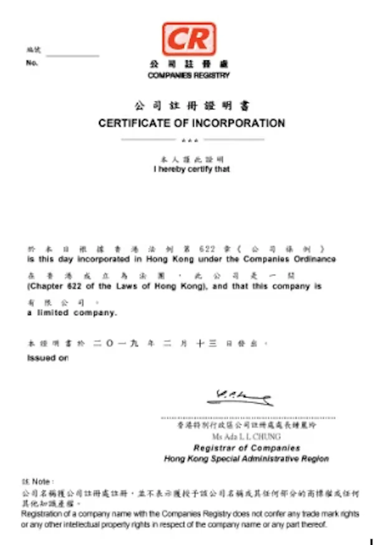 Business professional in Hong Kong preparing for company incorporation