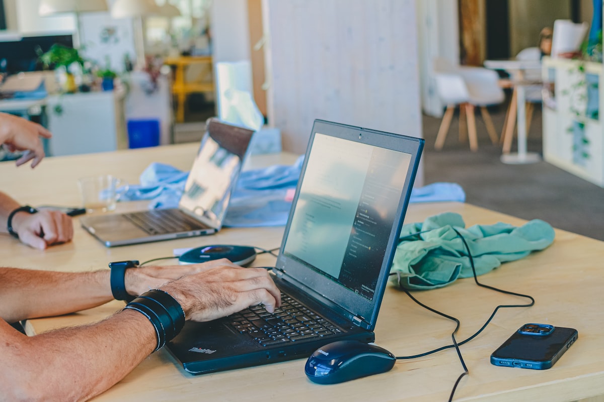 Modern workspace with computer - technology and SaaS business